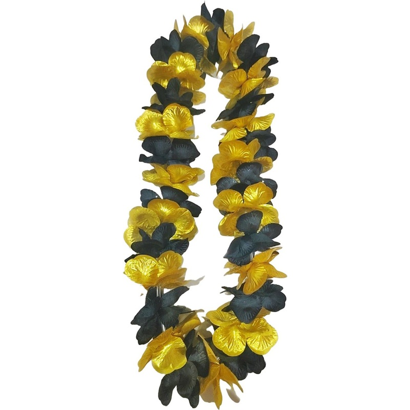 48" Black and Gold Lei
