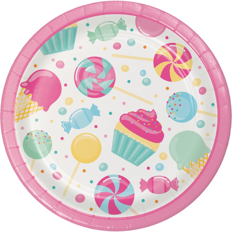 7in Candy Shop Dessert Plates 8ct | Kid's Birthday