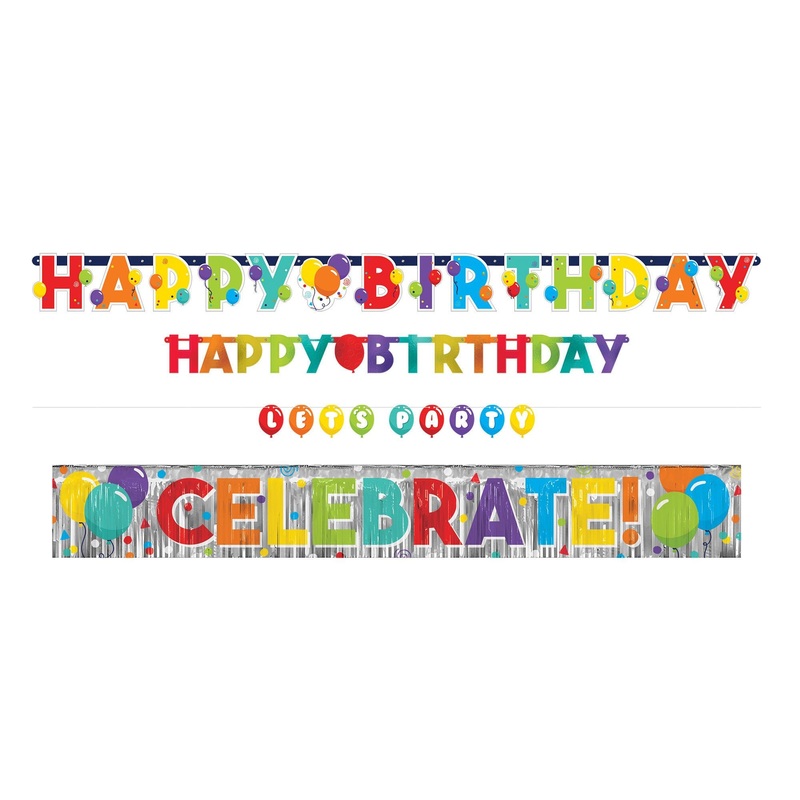 Birthday Celebration 4-in-1 Banners  | Generic Birthday