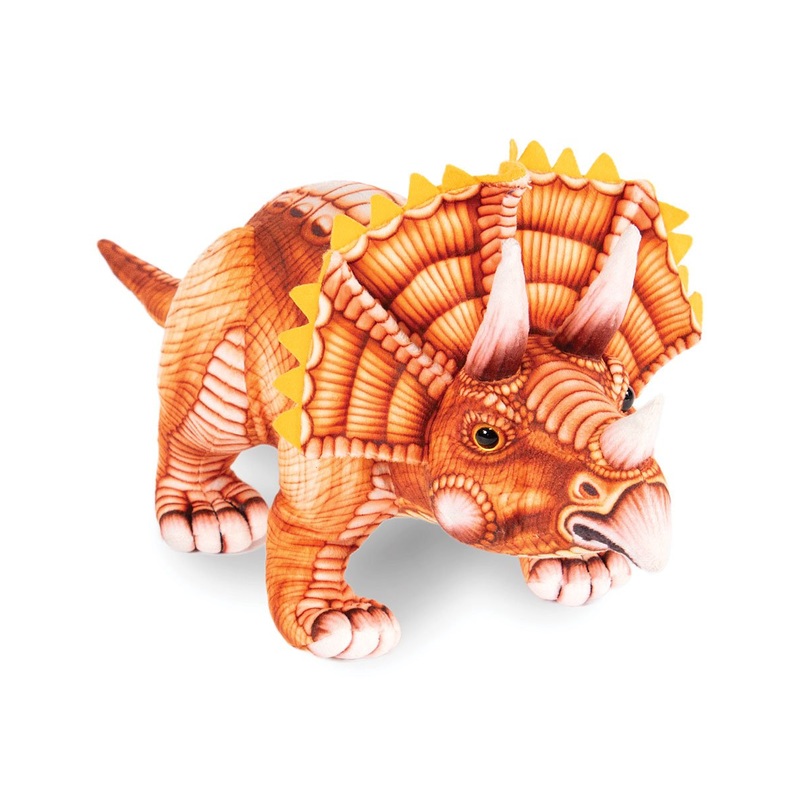 Brown Triceratops Dinosaur Plush Toy | Real Planet