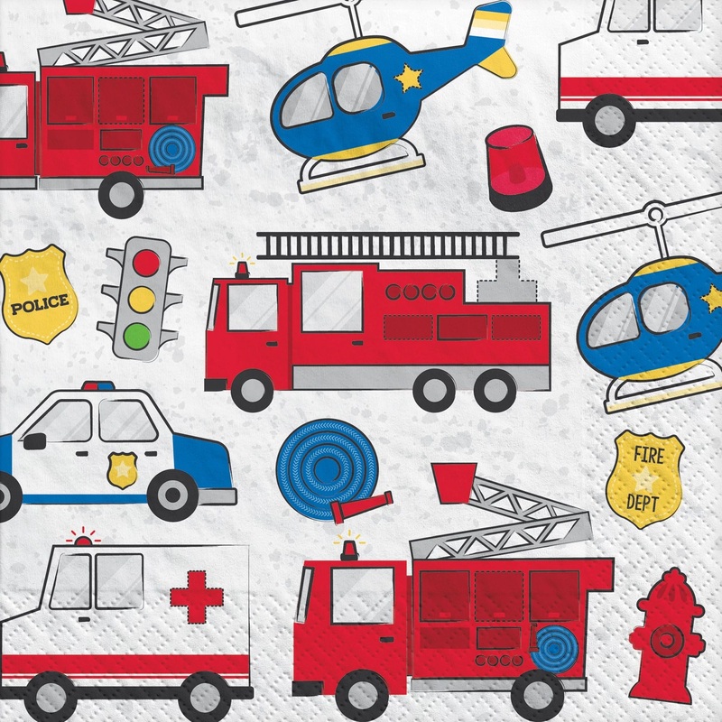 First Responders Luncheon Napkins 16ct | Kid's Birthday