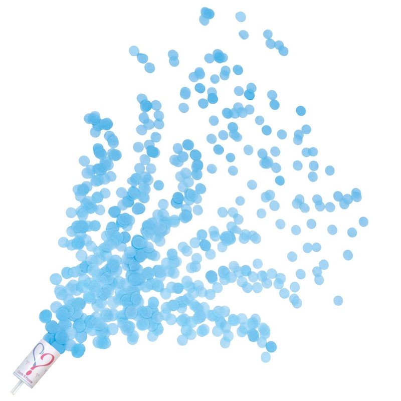 Gender Reveal Push Up Confetti Poppers - Blue | Baby Shower