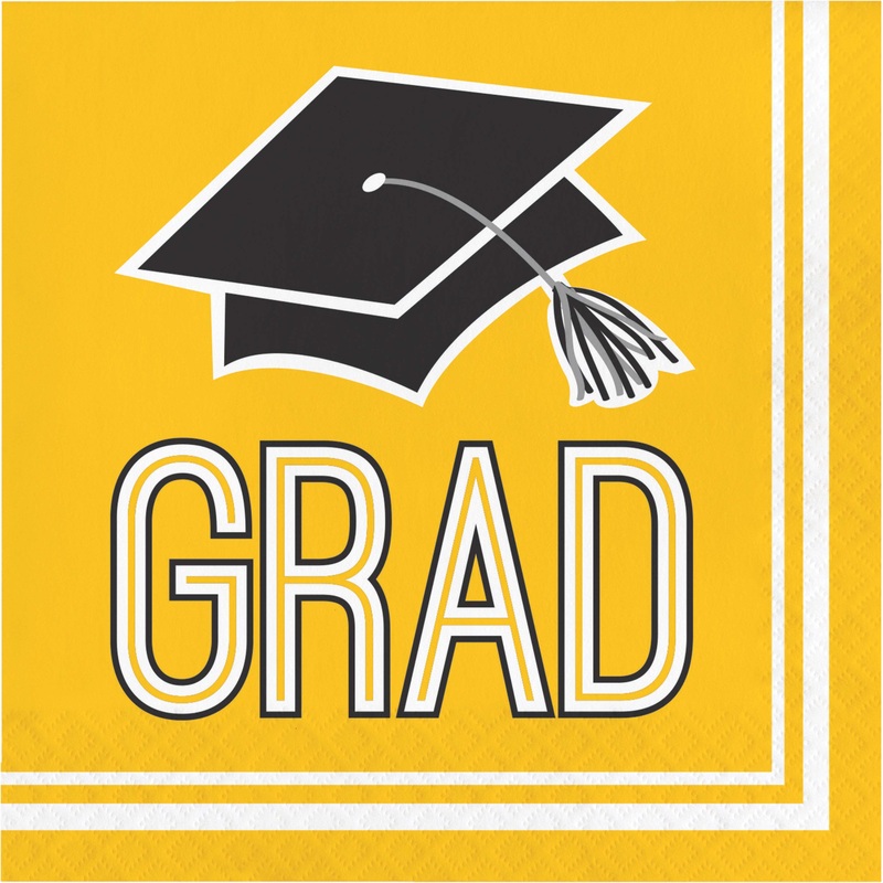 Grad Yellow Luncheon Napkins 36ct | Graduation