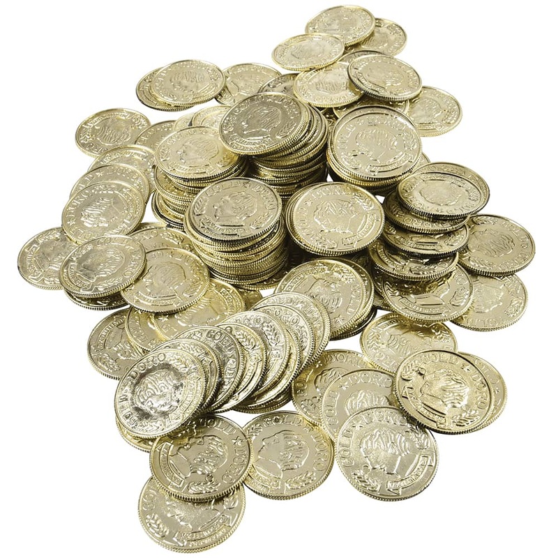 Plastic Gold Coins 144pc