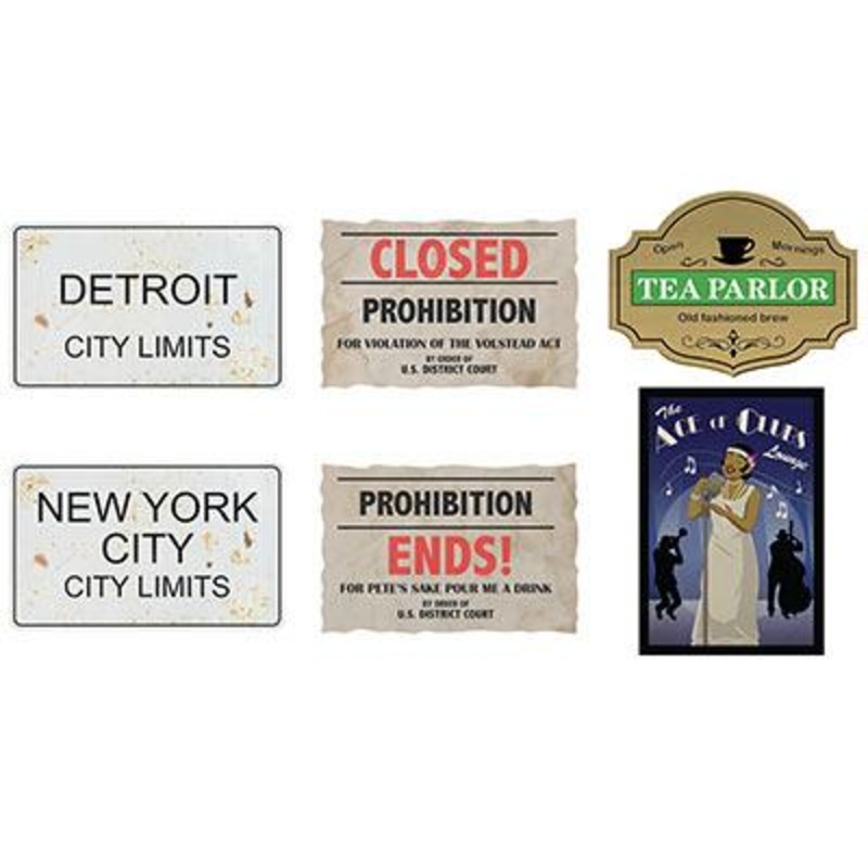 Prohibition Sign Cutouts | Decades
