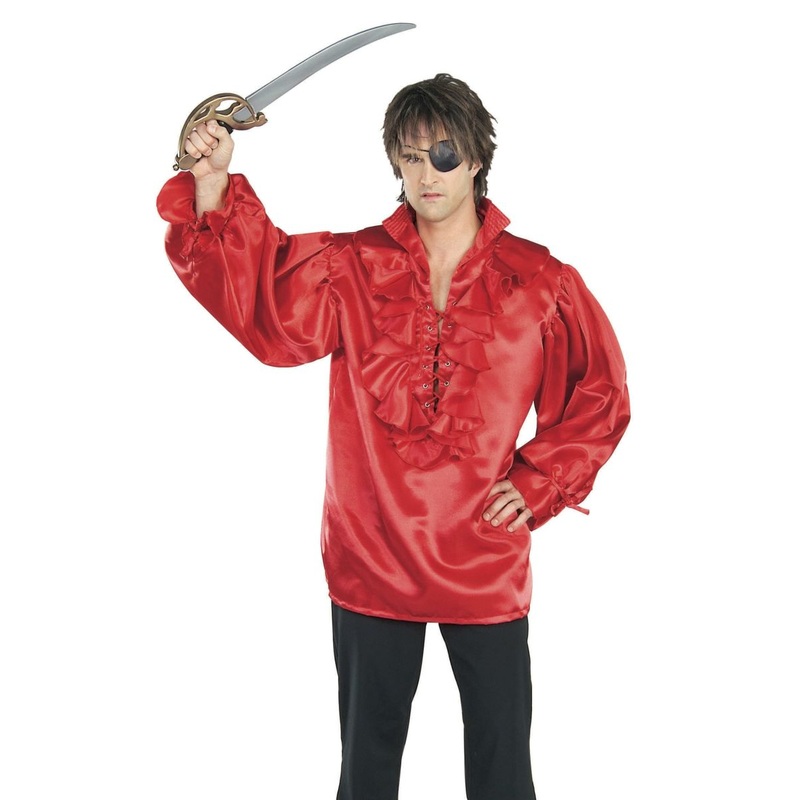 Red Satin Pirate Shirt