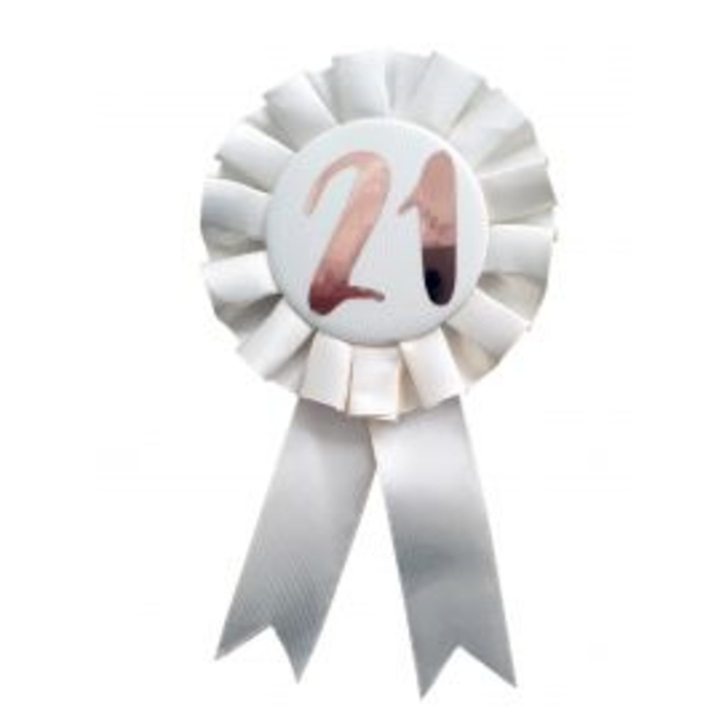 Rose Gold 21st Birthday Rosette | Milestone Birthday