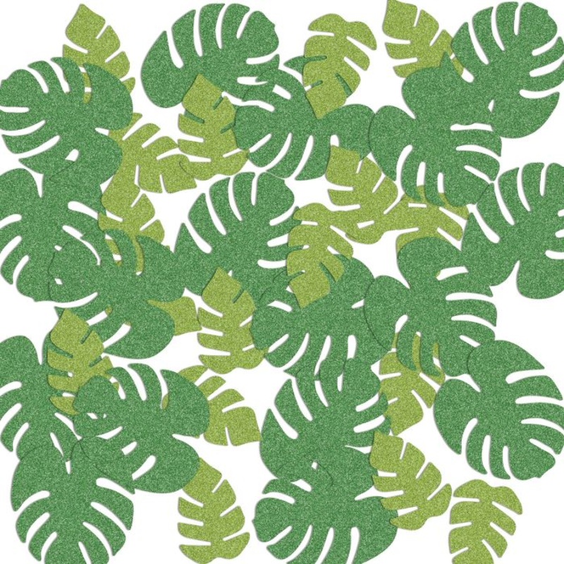 Tropical Palm Leaf Dlx Sparkle Confetti