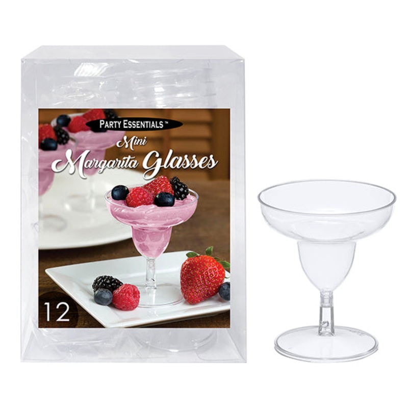 2 OZ. MINI MARGARITA GLASSES  CLEAR 12 CT.