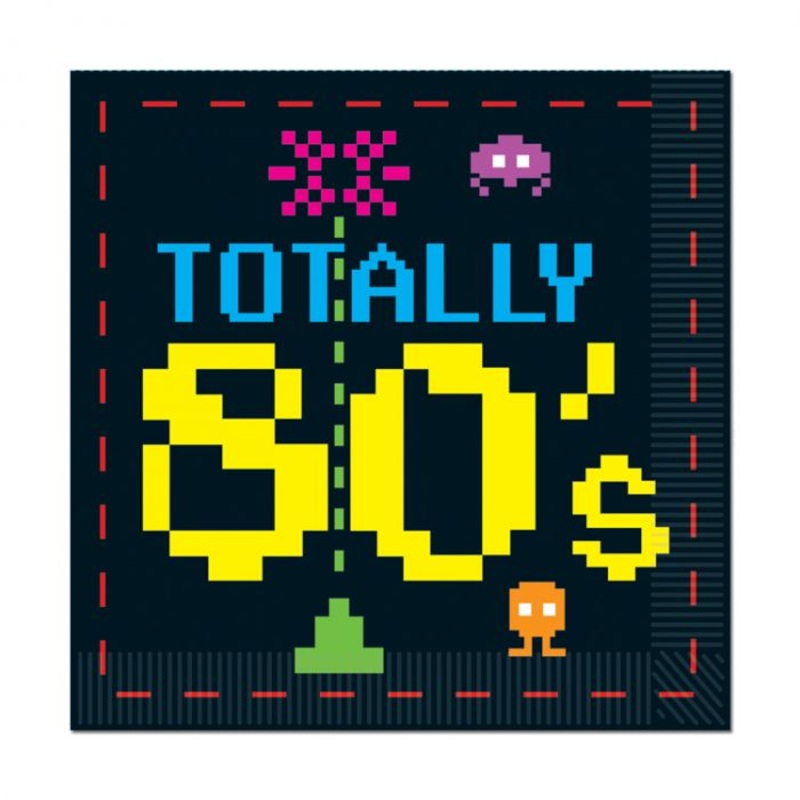 80's Luncheon Napkins 16ct | Decades