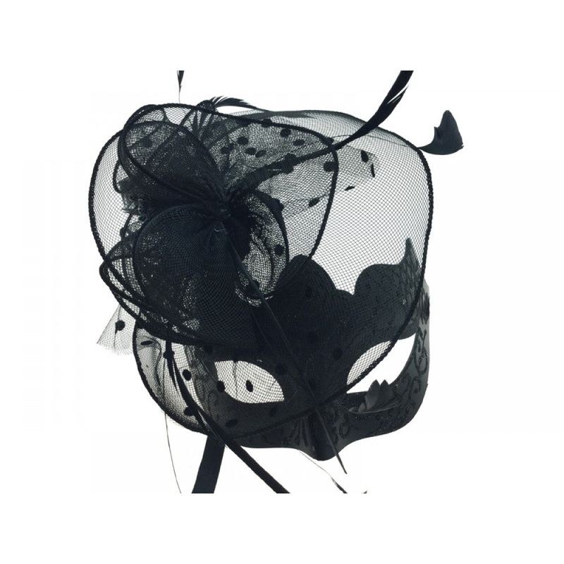 Black Fascinator Mask