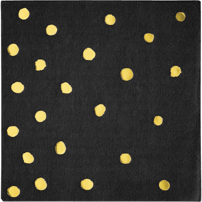 Black & Gold Polka Dots Napkins 16ct | General Entertaining