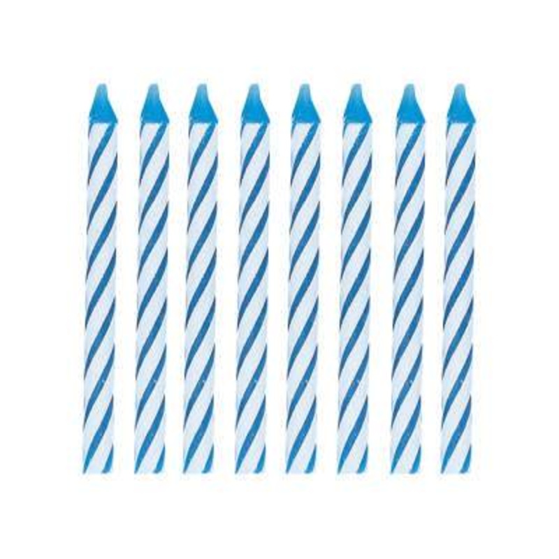 Blue Spiral Birthday Candles 24ct  | Candles