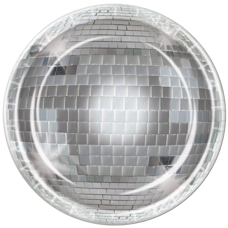 Disco Ball Paper Dinner Plates 8ct | Decades