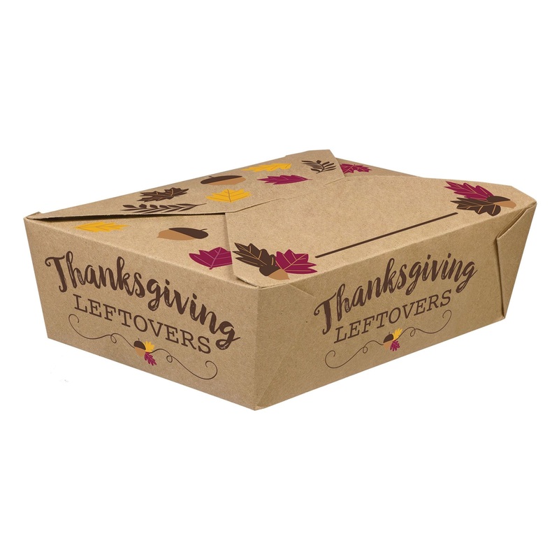 Thanksgiving Foldable To Go Paper Boxes 5ct | Thanksgiving