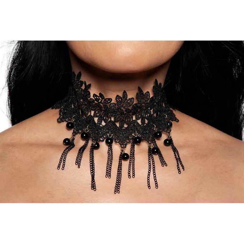 Black Lace Flower Choker
