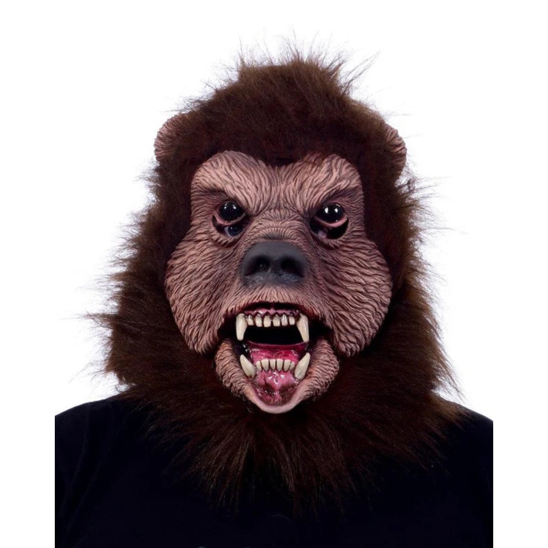 Butkus the Grizzly Brown Bear Moving Mouth Mask