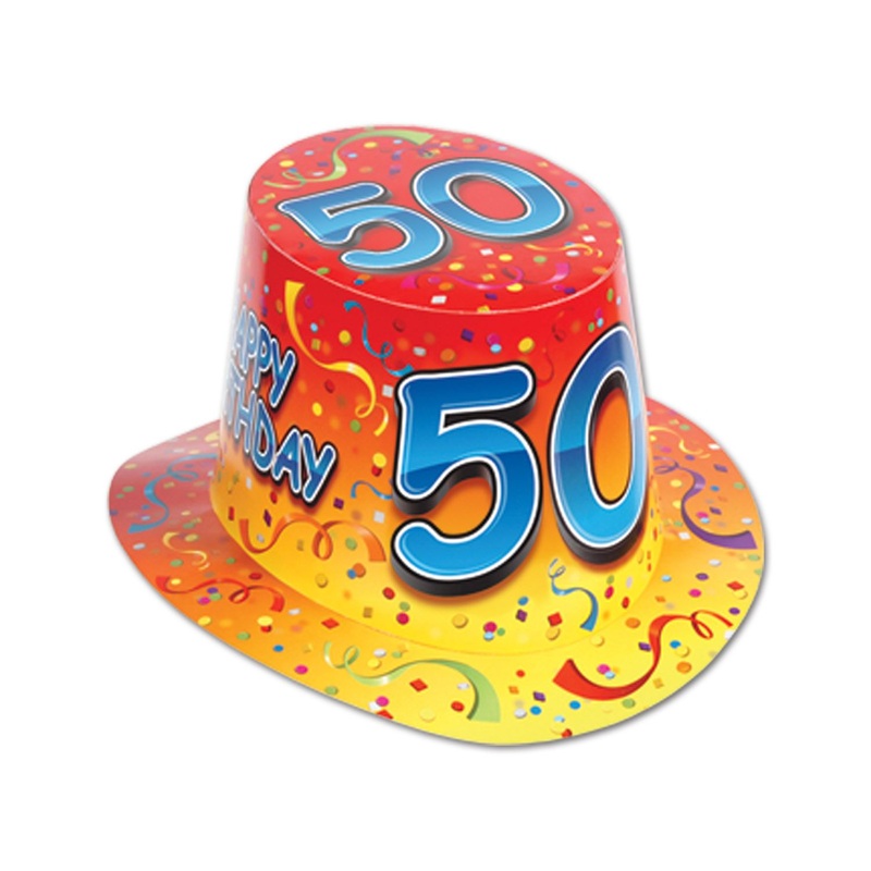 Happy 50th Birthday Top Hat  | Milestone Birthday
