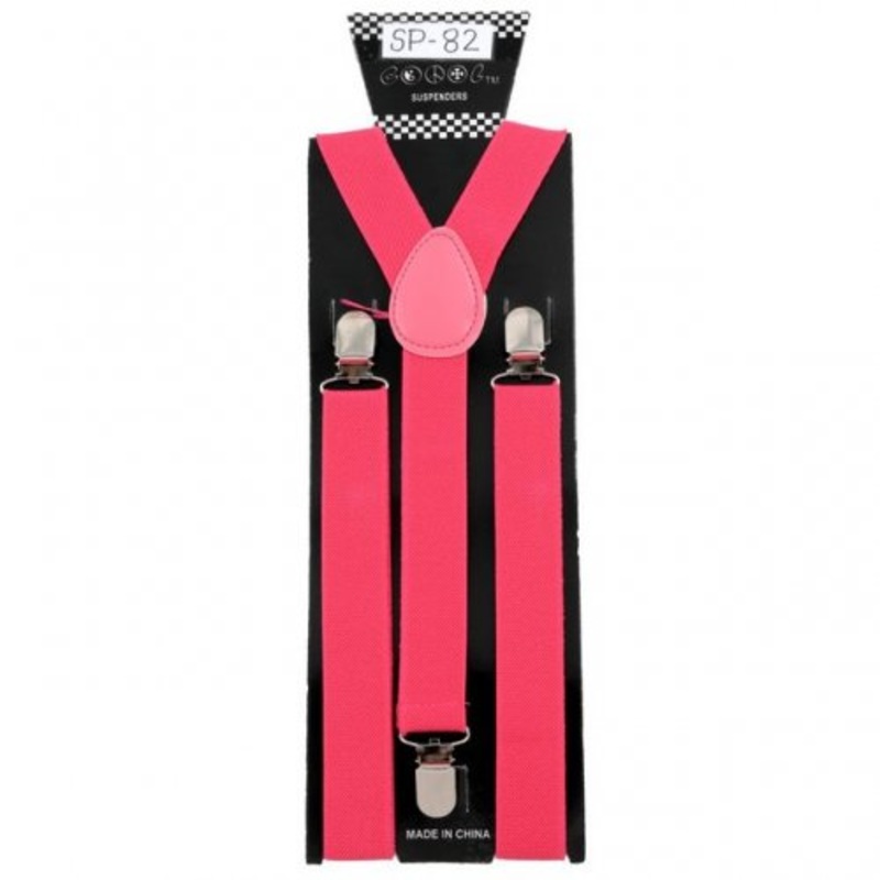 Lipstick Pink Suspenders | Punk Fashion SP-82