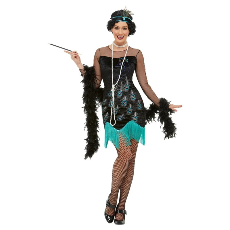 Peacock Flapper Costume | Adult