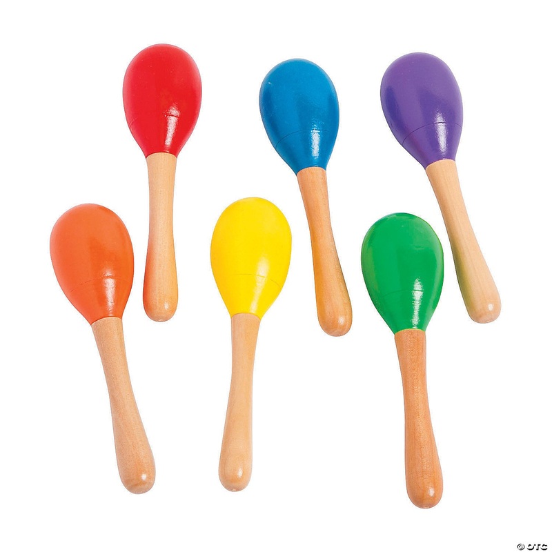 Small Painted Maracas 6pc