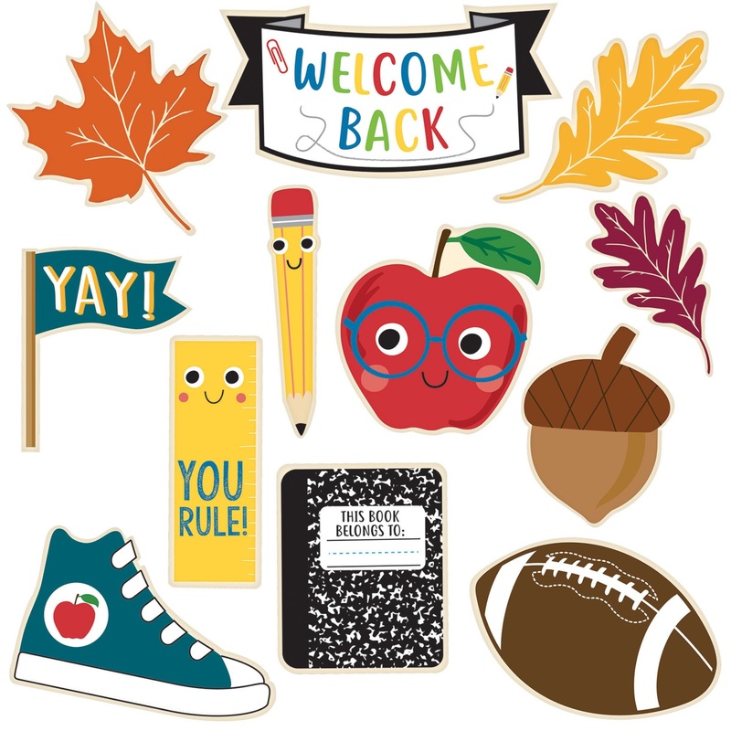Back To School Paper Cutouts 12pc | Back to School