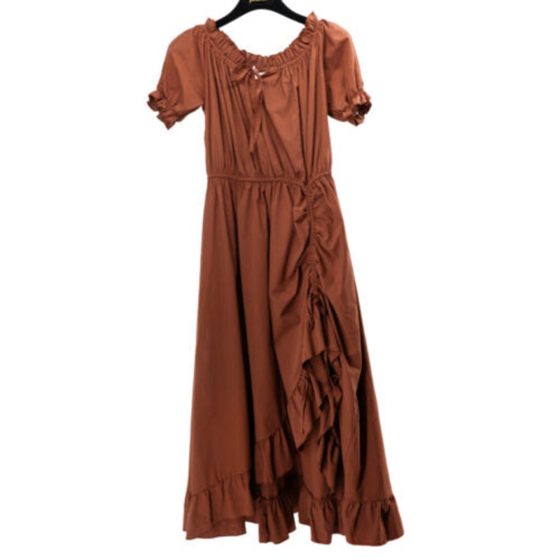 Cotton Chemise Dress | Brown