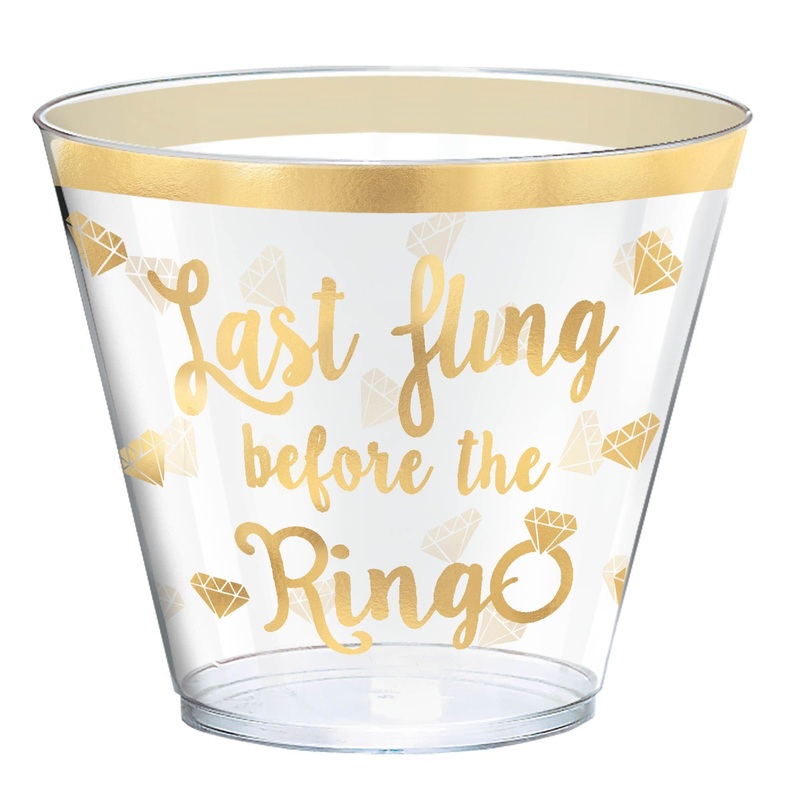 Last Fling Before The Ring 9oz. Plastic Tumblers 30ct | Bridal Shower