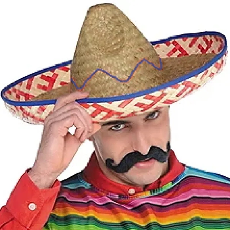 Woven Straw Sombrero Adult -Fun Express