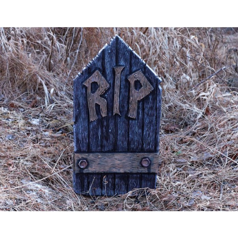 21in Wood Grain Tombstones