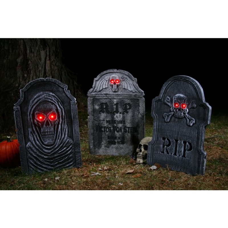22in Light-Up Tombstones