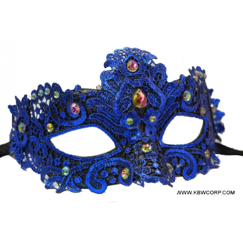 Blue lace mask