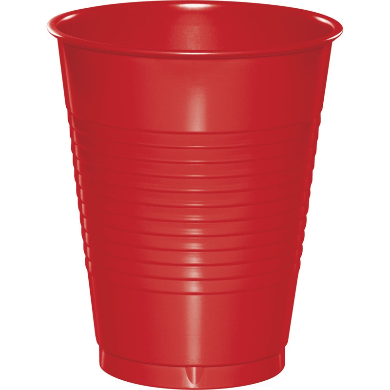 Classic Red 16oz Plastic Cups 20ct | Solids