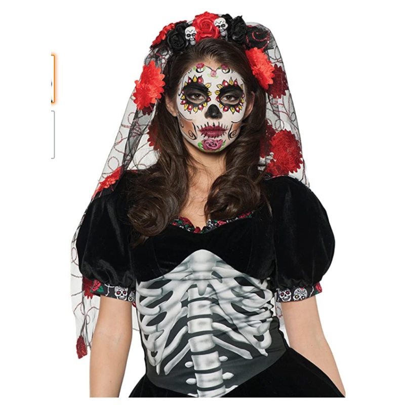 Day of the Dead Mantilla Headband | Adult