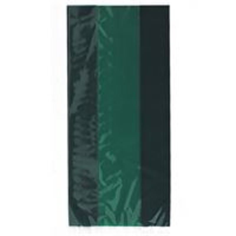 Forest Green Cellophane Bags  30ct