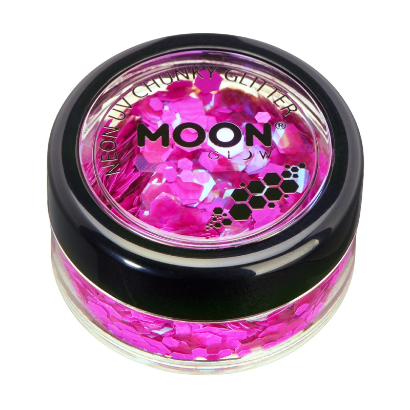 Neon UV Chunky Glitter -Moon Glow