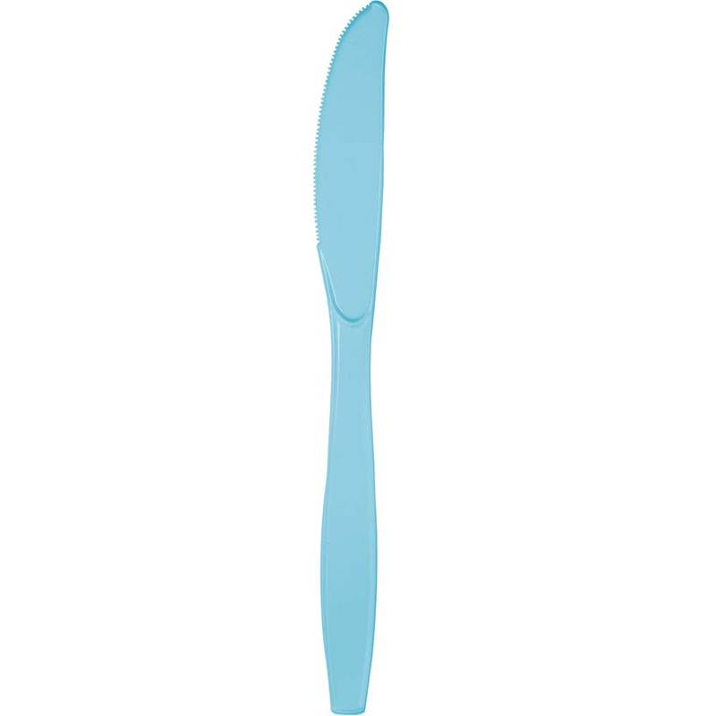 New Pastel Blue Plastic Knives 24ct | Solids
