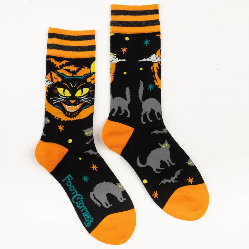 Vintage Black Cat Socks | Foot Clothes