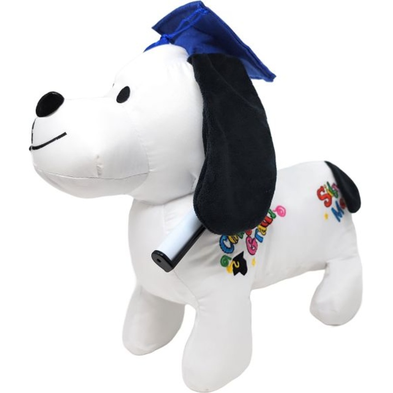 11" Standing Autograph Dog - Blue