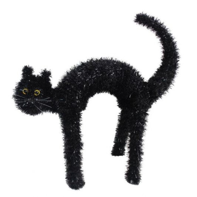 3D Tinsel Cat Decor