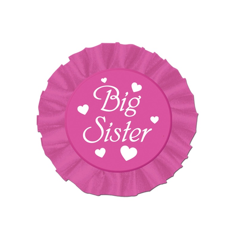 Big Sister Satin Button | Baby Shower