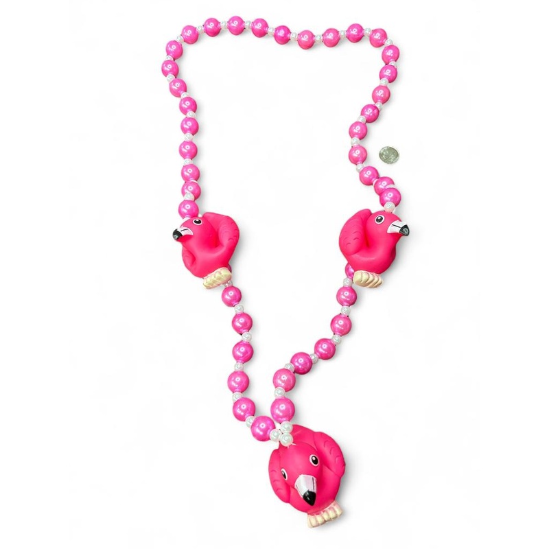 Jumbo Flamingo Bead Necklace 1ct