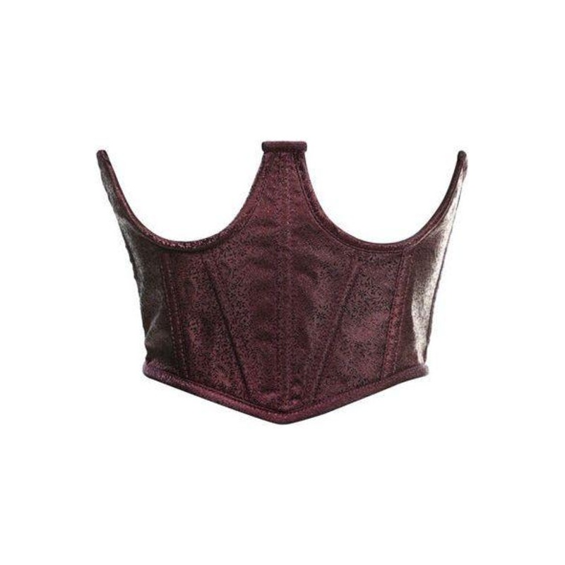 Lavish Brown  Brocade Open Cup Waist Cincher