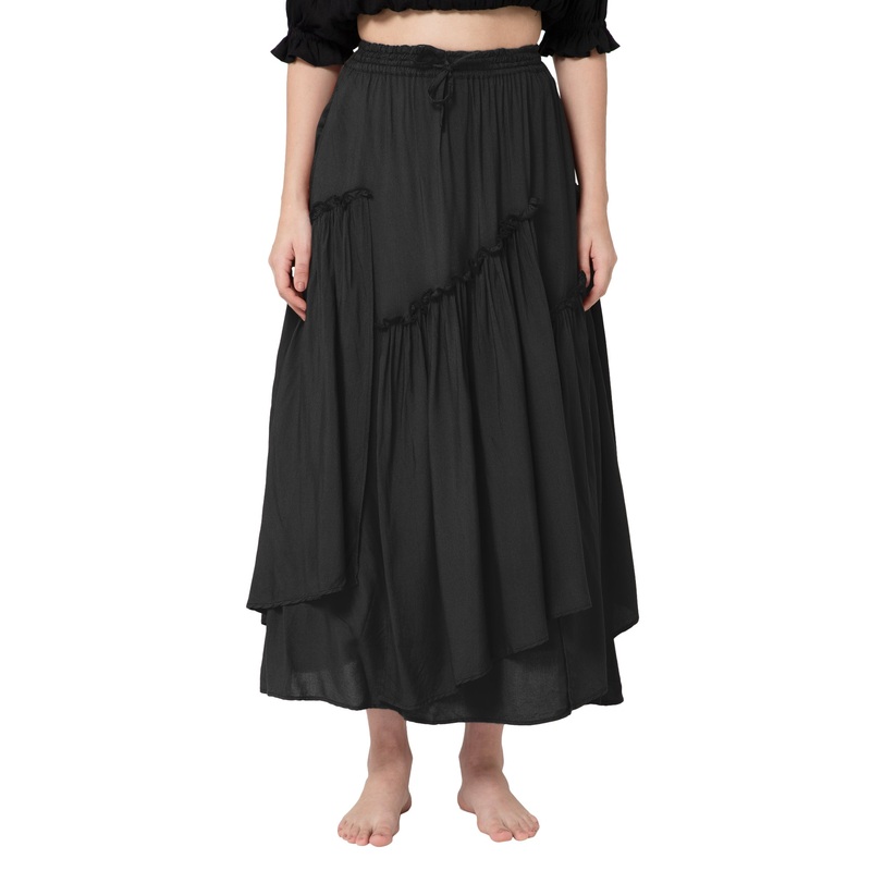 Maidens Cascade Skirt | Black
