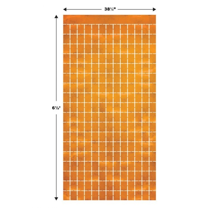 Metallic Square Curtain - Orange | General Entertaining