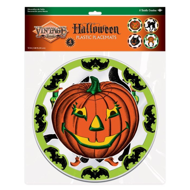 Plastic Vintage Halloween Placemats