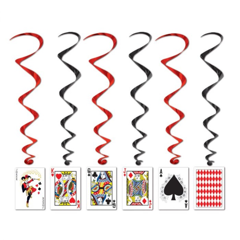 Playing Card Whirls 5ct  | Casino
