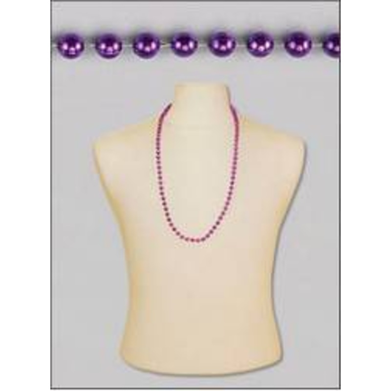 Purple Mardis Gras Beads - 1 dozen