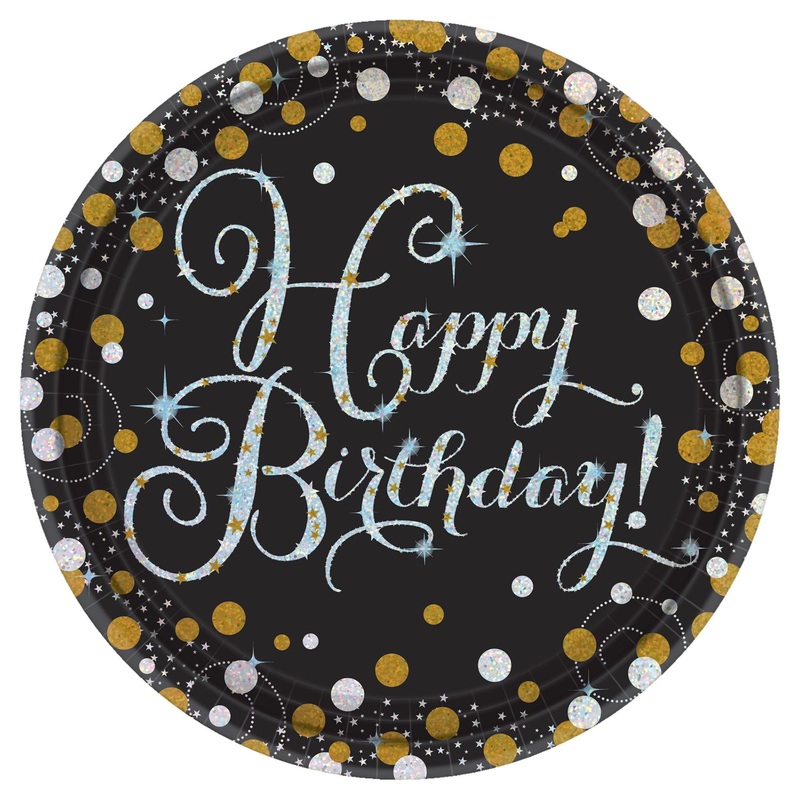 Sparkling Celebration 7in Round Prismatic Plates 8ct