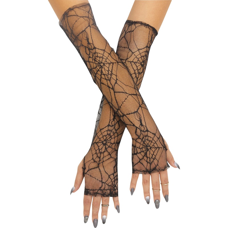 Spider Web Lace Fingerless Glove